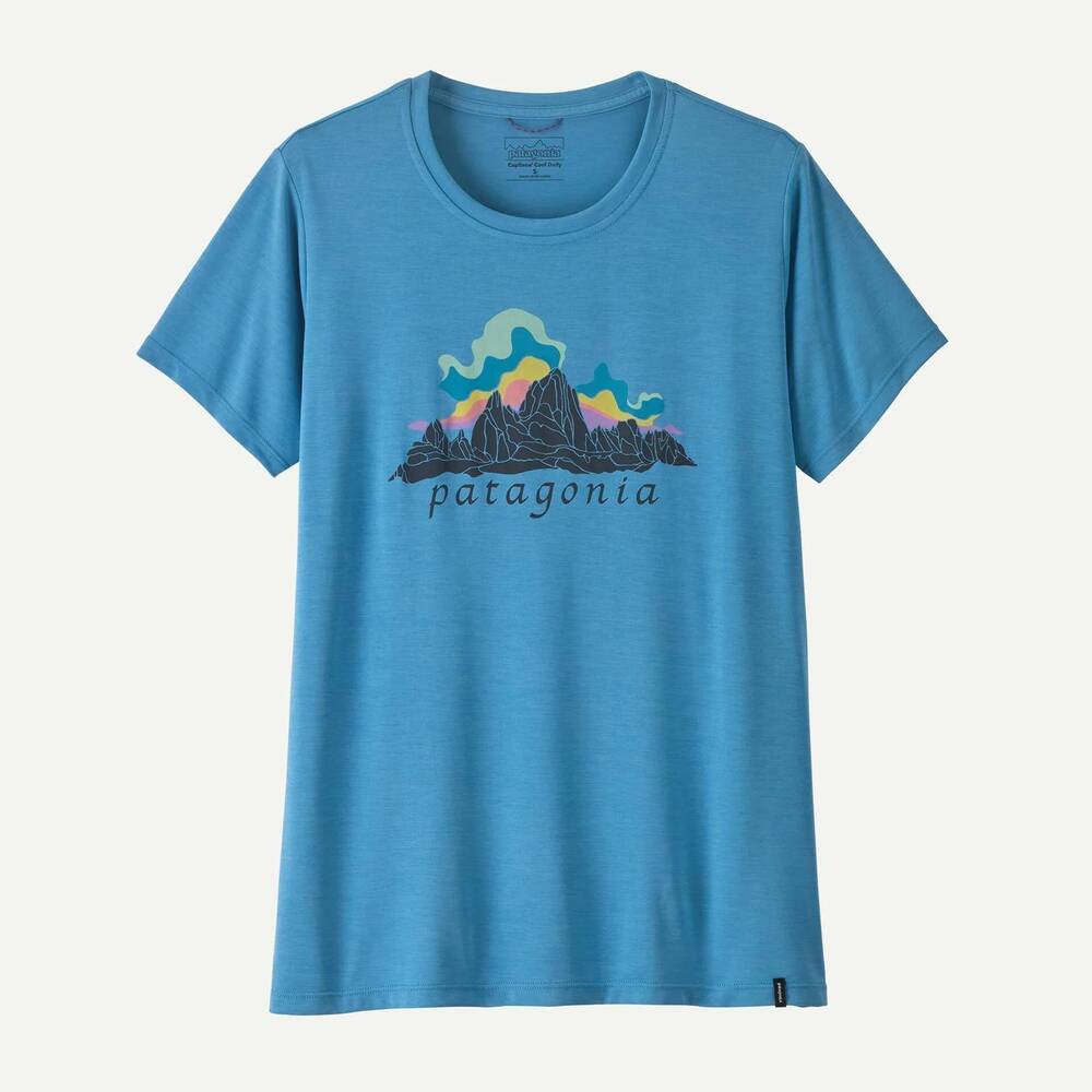 NEW PATAGONIA women's short sleeve capilene cool daily shirt in fitz roy nimbus: